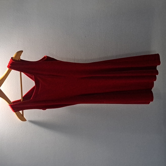 Vintage Red Velvet Fit and Flare Dress - Picture 1 of 4